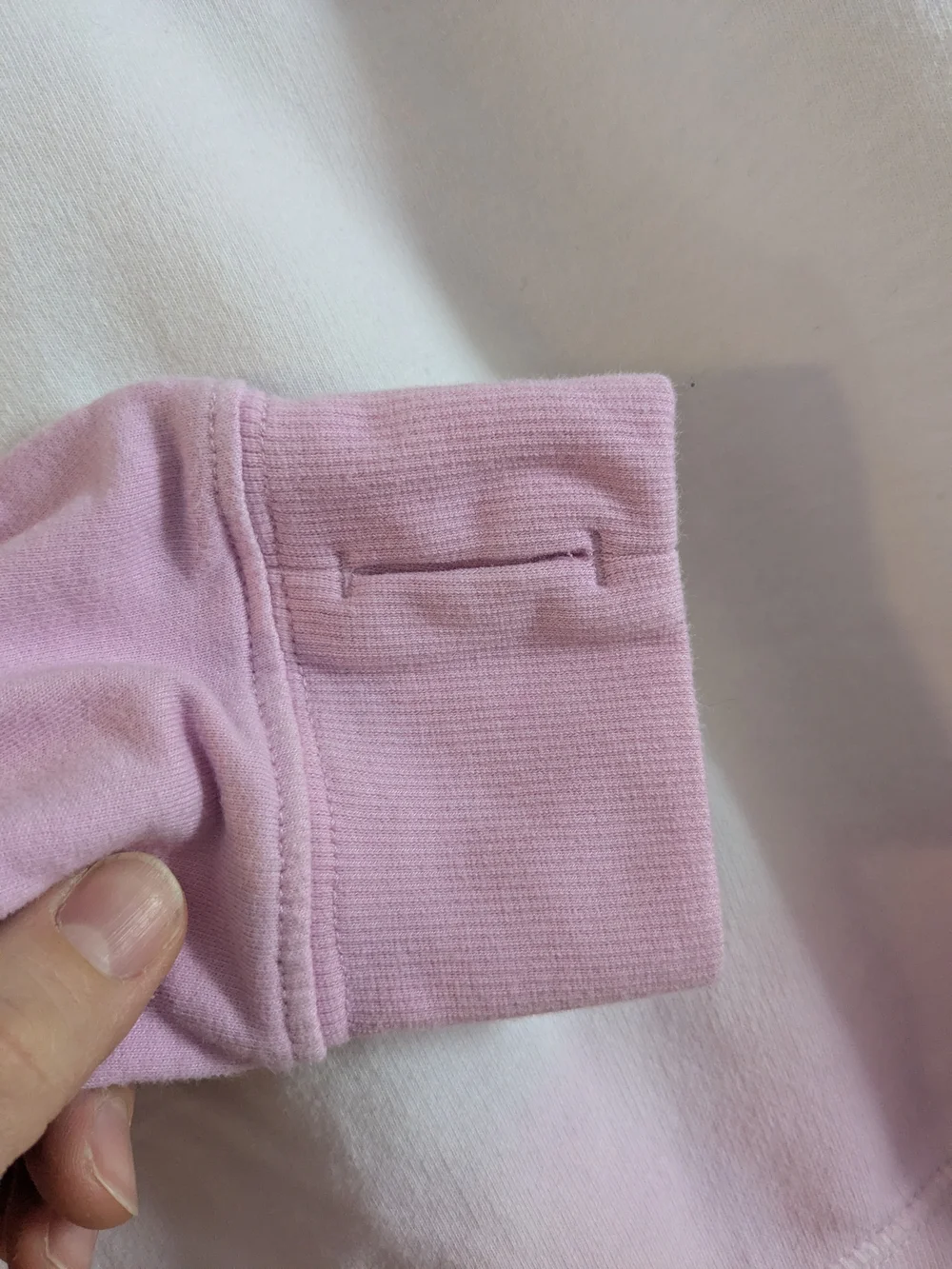 Ombre Blue White Pink Hoodie Sweater - Picture 5 of 9